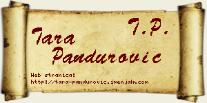 Tara Pandurović vizit kartica